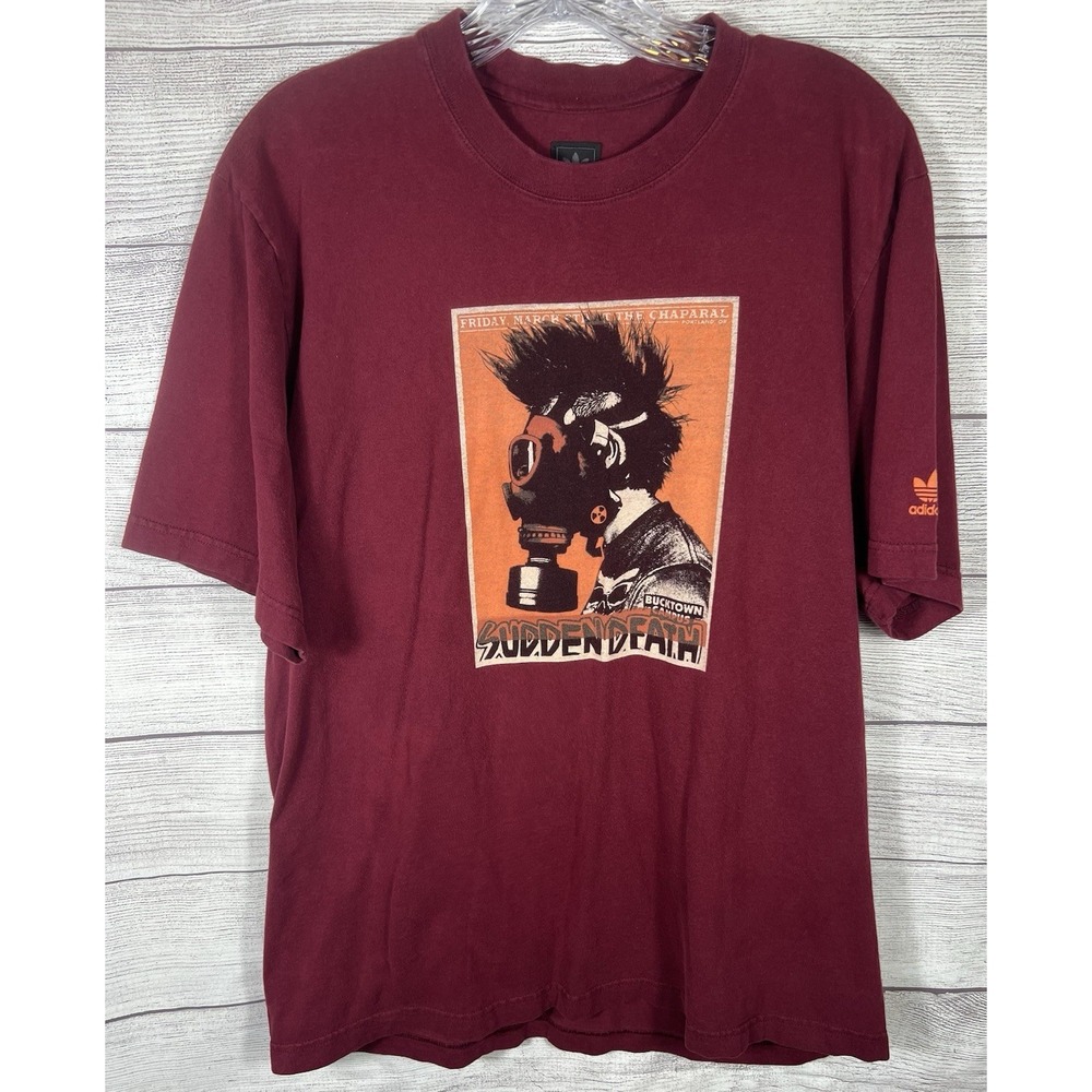 VTG Adidas Sudden Death‎ Bucktown Campus Shirt 2XL College Portland OR Grunge